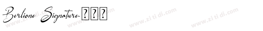 Berlione Signature字体转换
